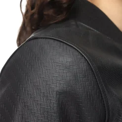ACCENTO CHAQUETA DE CUERO PERFORADO MOTO MUJER