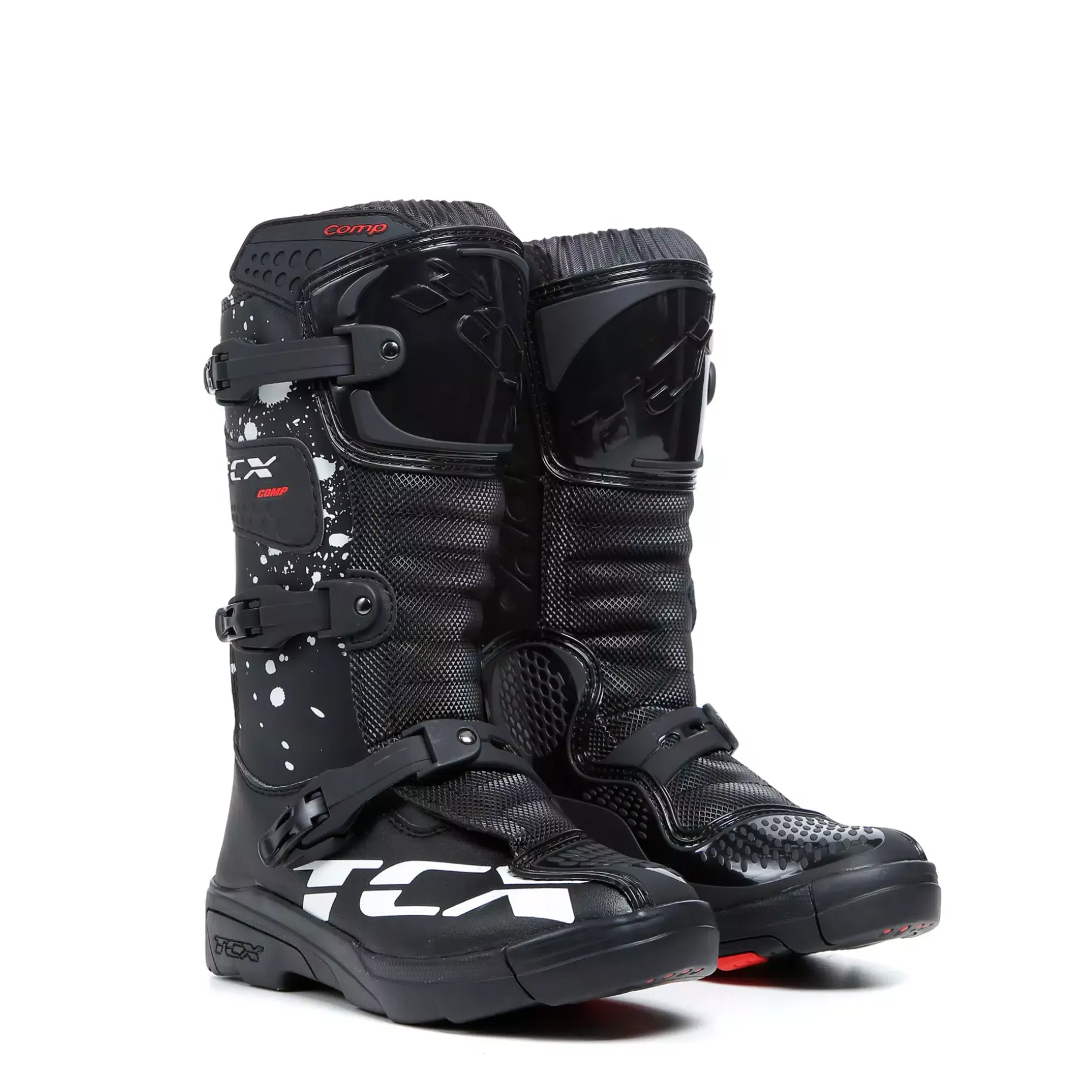 COMP KID BOTAS MOTO OFFROAD NIÑO - NEGRO/NEGRO/BLANCO