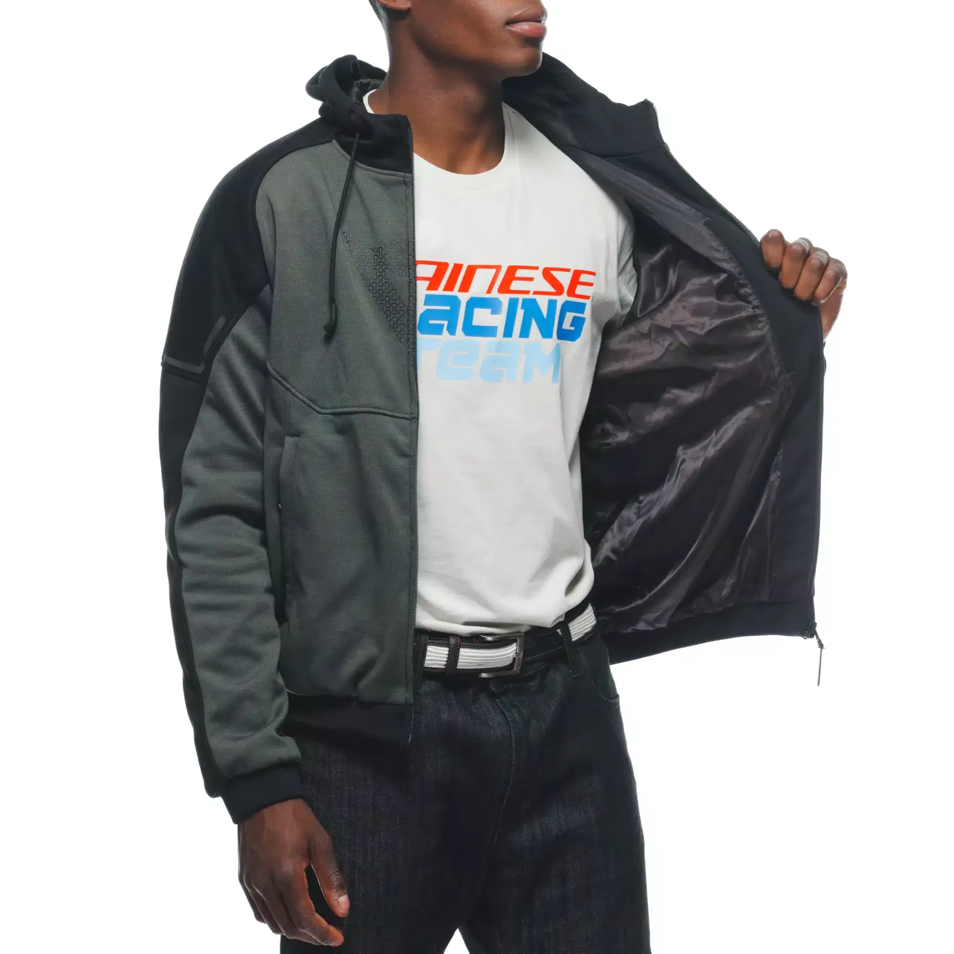 DAEMON-X SAFETY HOODIE CHAQUETA DE TELA MOTO HOMBRE