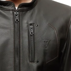 FULCRO CHAQUETA DE CUERO MOTO HOMBRE