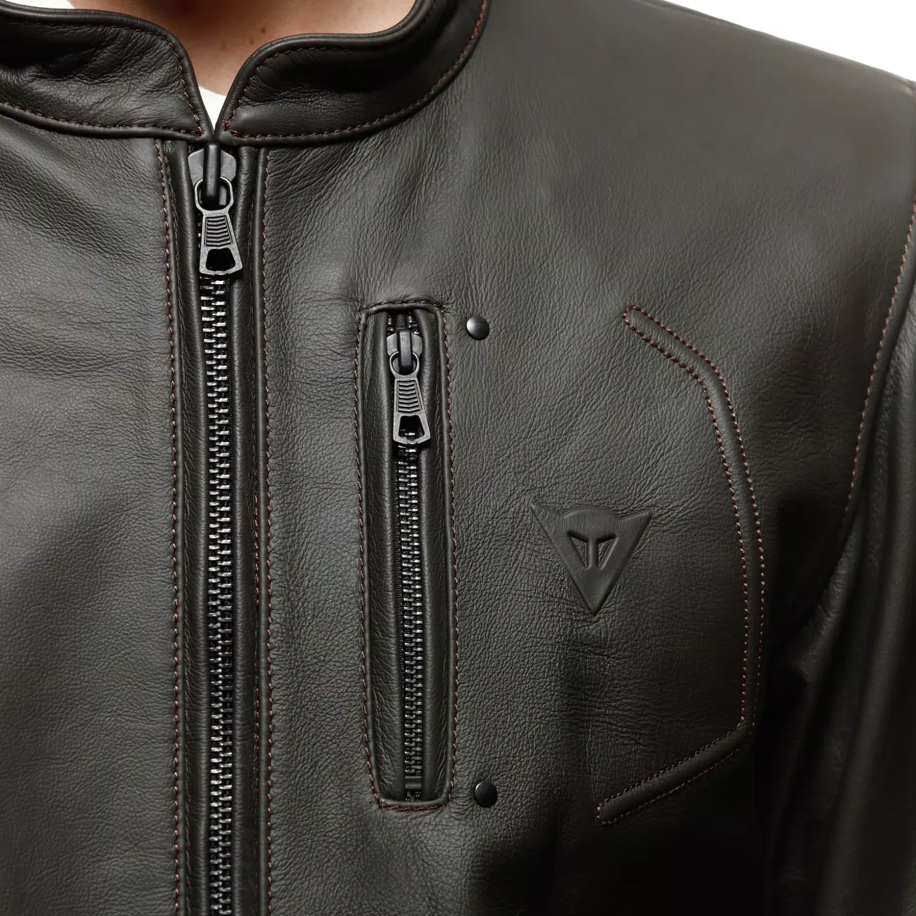 FULCRO CHAQUETA DE CUERO MOTO HOMBRE