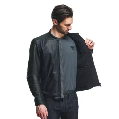 FULCRO CHAQUETA DE CUERO MOTO HOMBRE