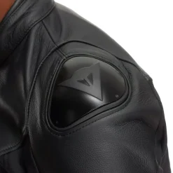 IPERATTIVA - CHAQUETA DE MOTO EN CUERO Y TELA PARA HOMBRE