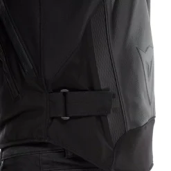 IPERATTIVA - CHAQUETA DE MOTO EN CUERO Y TELA PARA HOMBRE