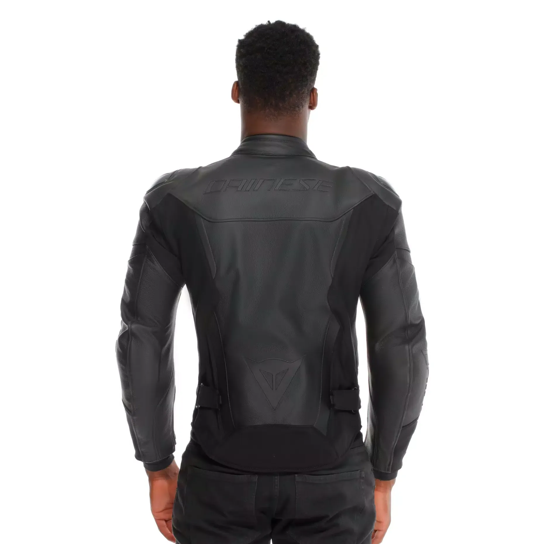 IPERATTIVA - CHAQUETA DE MOTO EN CUERO Y TELA PARA HOMBRE