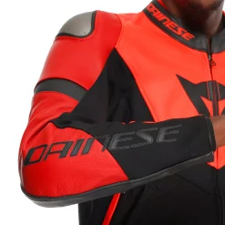 IPERATTIVA - CHAQUETA DE MOTO EN CUERO Y TELA PARA HOMBRE