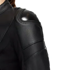 IPERATTIVA - CHAQUETA MOTO EN PIEL Y TEJIDO MUJER