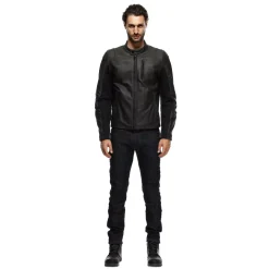ISTRICE CHAQUETA DE CUERO MOTO HOMBRE