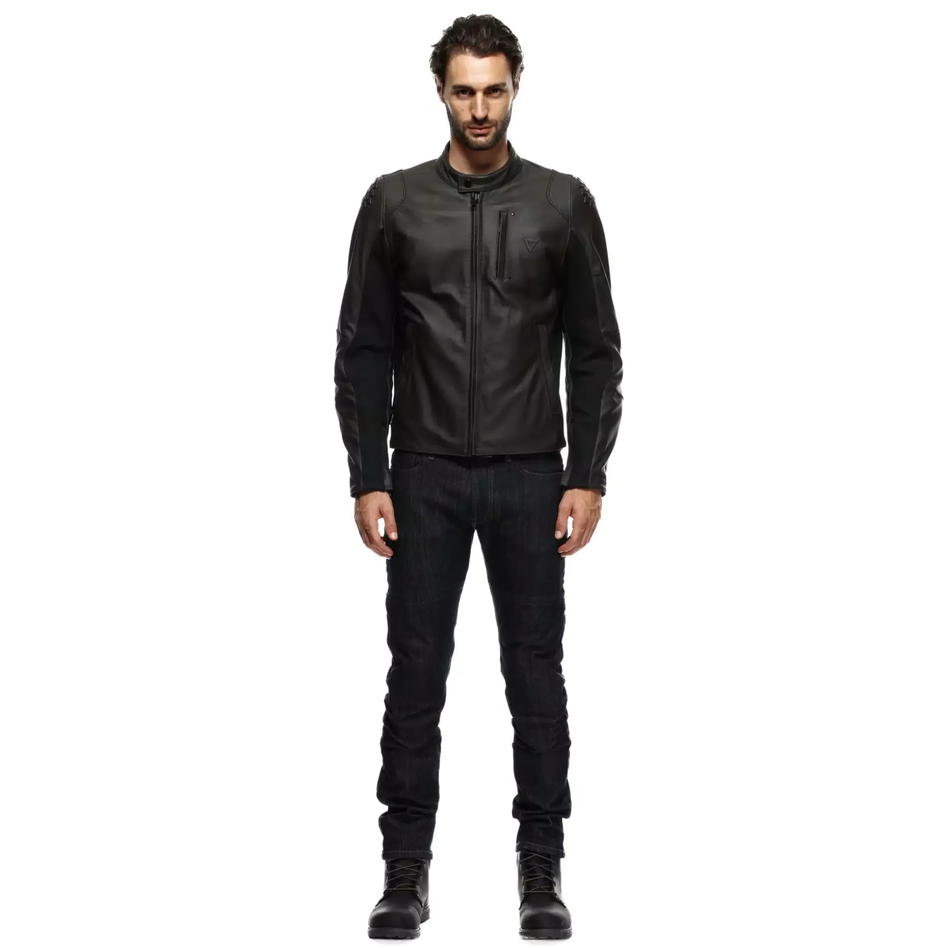 ISTRICE CHAQUETA DE CUERO MOTO HOMBRE