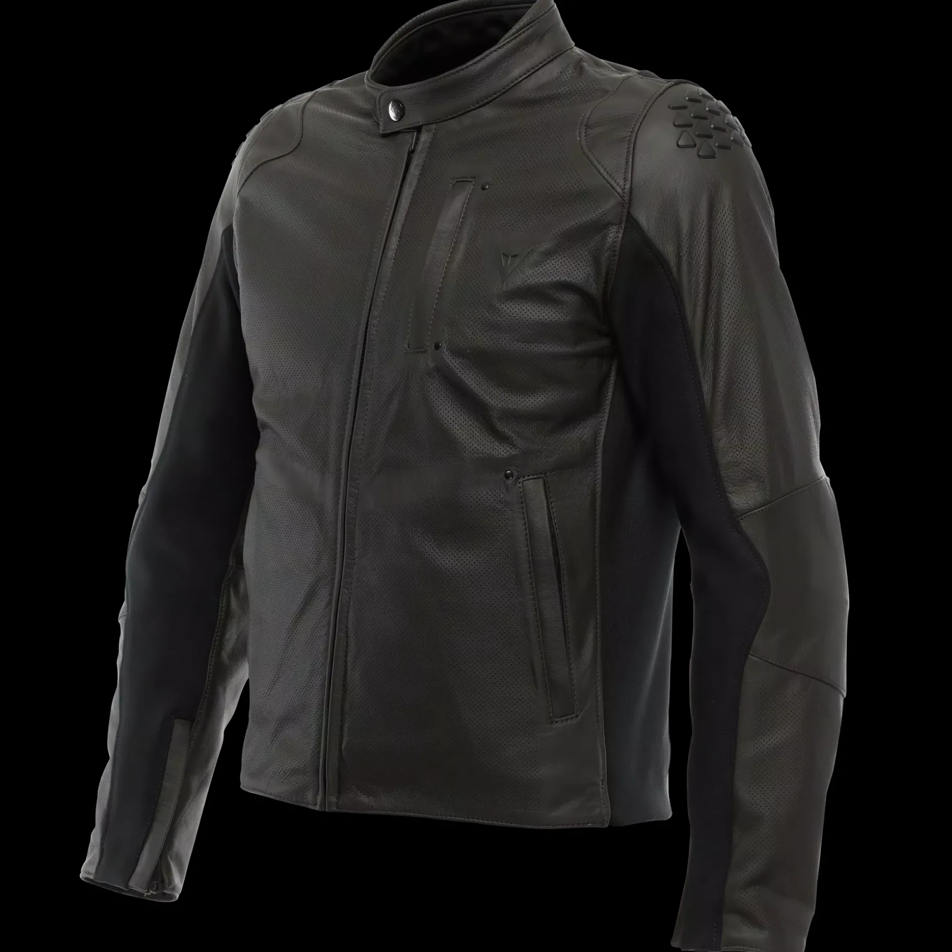 ISTRICE CHAQUETA DE CUERO PERFORADO MOTO HOMBRE
