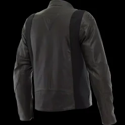 ISTRICE CHAQUETA DE CUERO PERFORADO MOTO HOMBRE