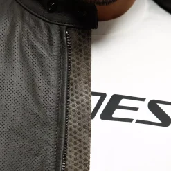ISTRICE CHAQUETA DE CUERO PERFORADO MOTO HOMBRE