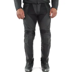 PONY 3 PANTALONES DE CUERO PERFORADO MOTO HOMBRE