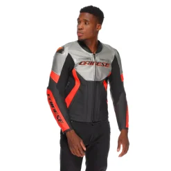 RACING 5 - CHAQUETA MOTO DE CUERO HOMBRE