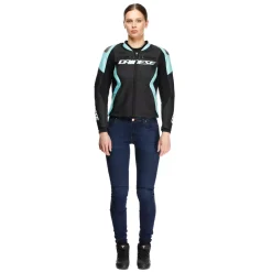 RACING 5 - CHAQUETA MOTO DE CUERO MUJER