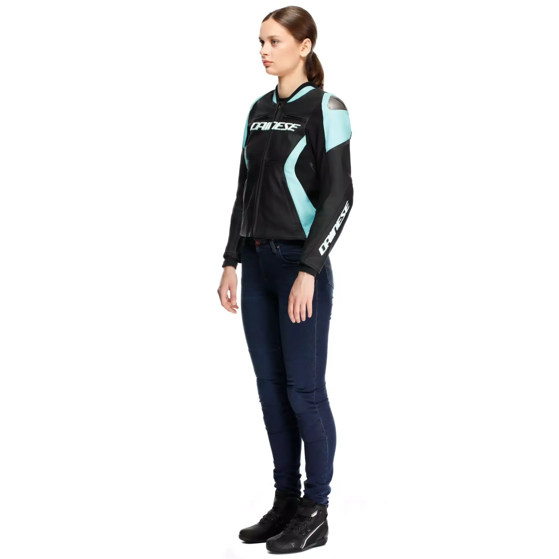 RACING 5 - CHAQUETA MOTO DE CUERO MUJER