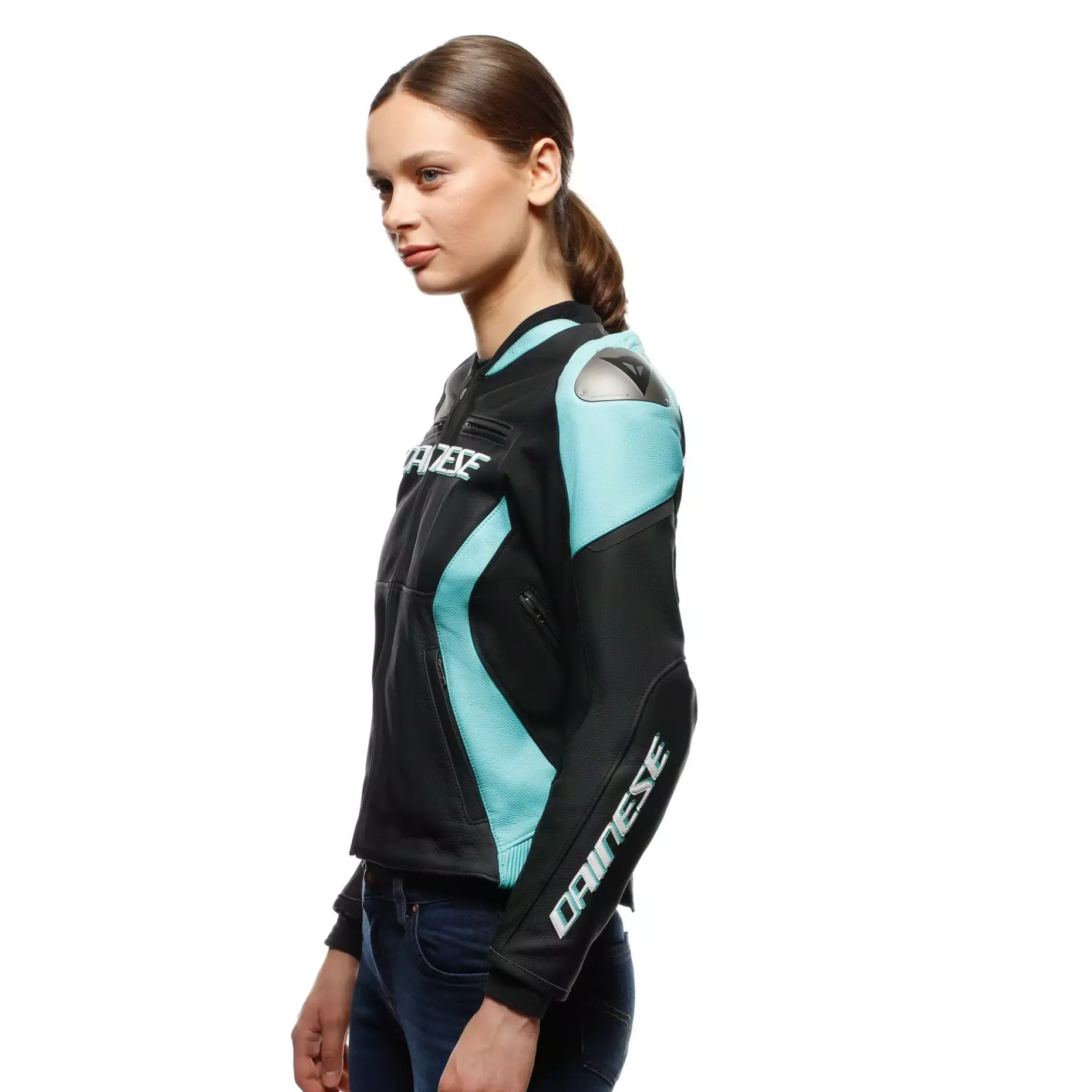 RACING 5 - CHAQUETA MOTO DE CUERO MUJER