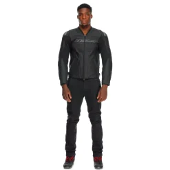 RACING 5 - CHAQUETA MOTO DE CUERO PERFORADA HOMBRE