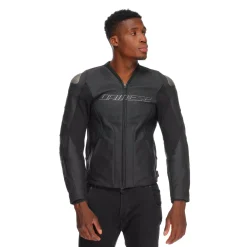 RACING 5 - CHAQUETA MOTO DE CUERO PERFORADA HOMBRE