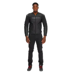 RACING 5 - CHAQUETA MOTO DE CUERO HOMBRE