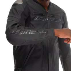 RACING 5 - CHAQUETA MOTO DE CUERO HOMBRE