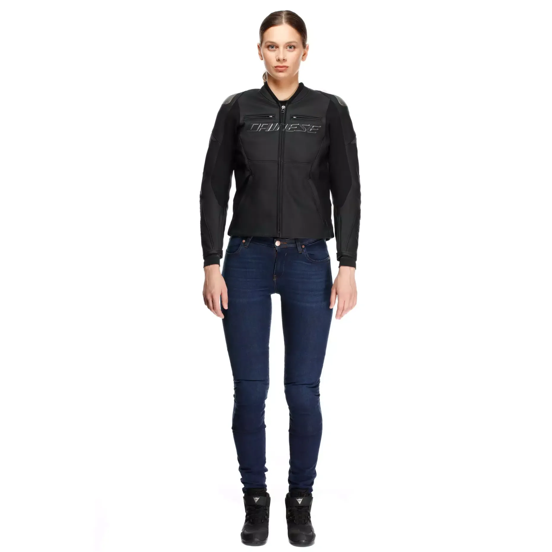RACING 5 - CHAQUETA MOTO DE CUERO MUJER