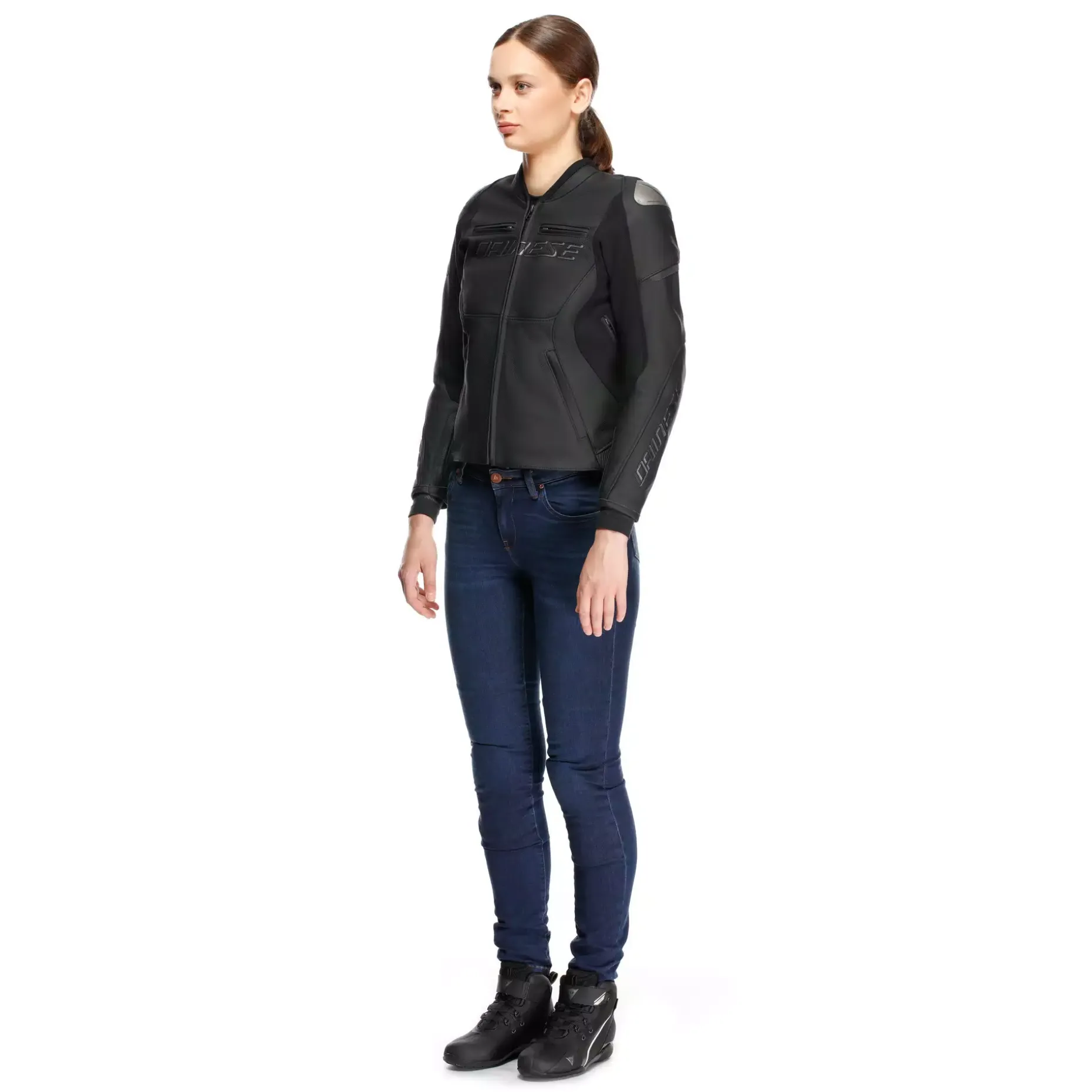 RACING 5 - CHAQUETA MOTO DE CUERO MUJER
