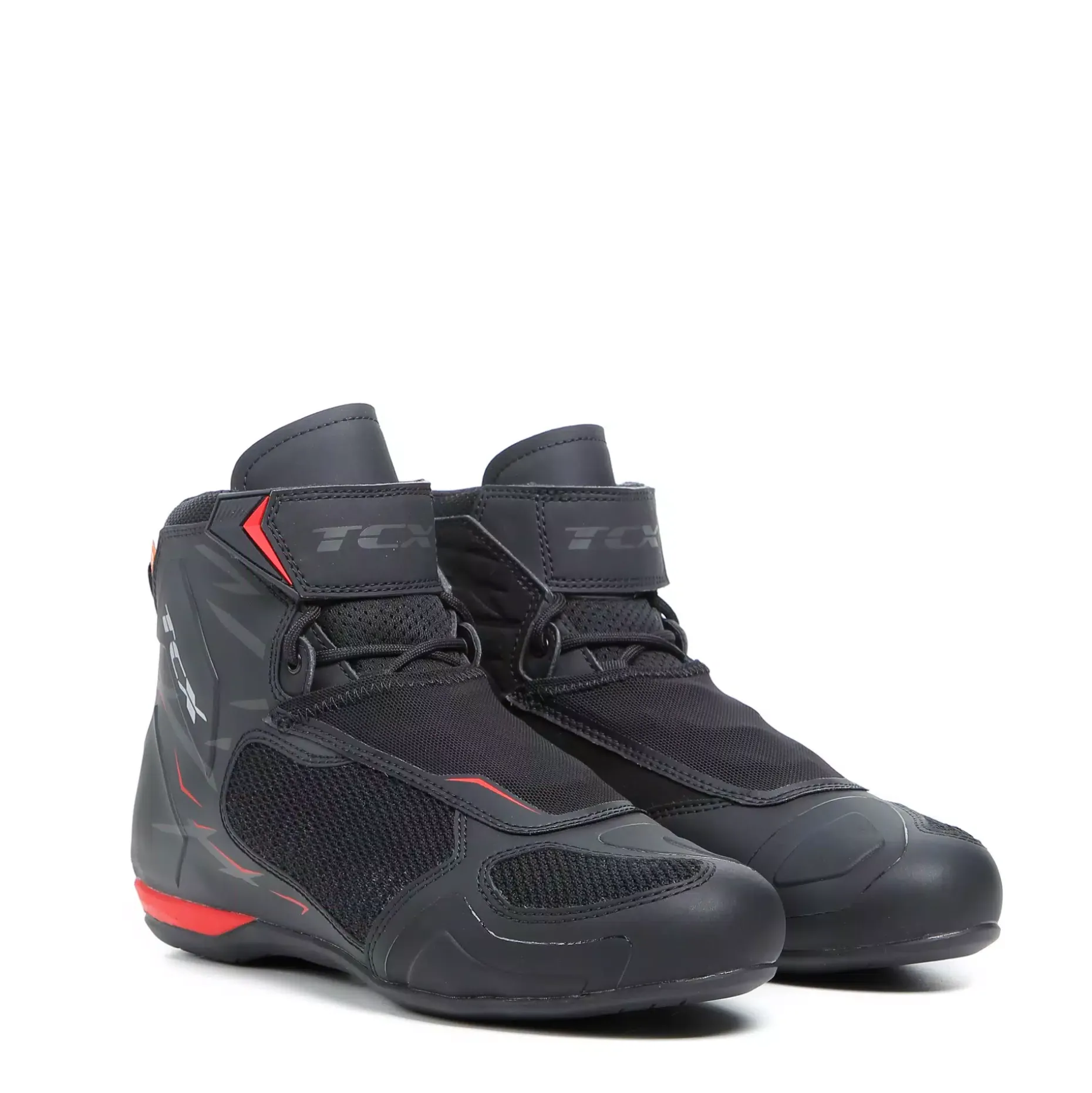 R04D AIR ZAPATO MOTO PARA VERANO HOMBRE - NEGRO/ROJO