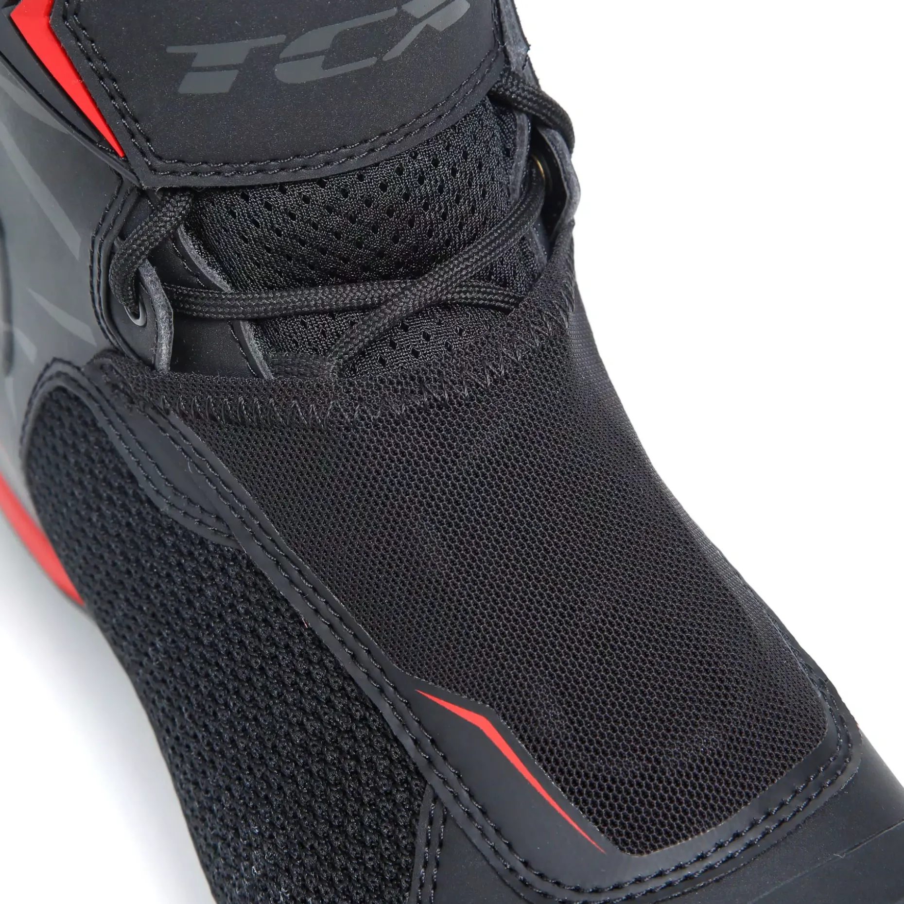 R04D AIR ZAPATO MOTO PARA VERANO HOMBRE - NEGRO/ROJO