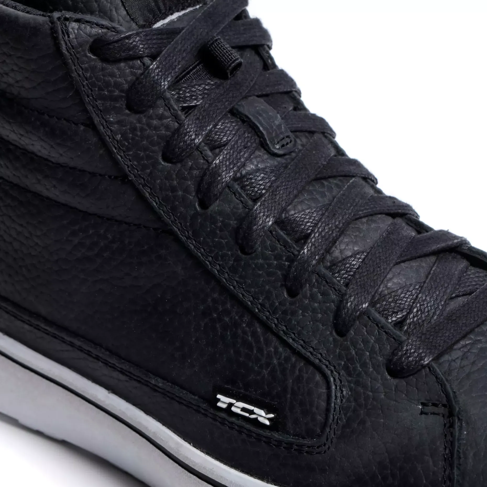 STREET 3 WP ZAPATO MOTO IMPERMEABLE HOMBRE - NEGRO/NEGRO/BLANCO