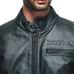 ZAURAX CHAQUETA DE CUERO MOTO HOMBRE